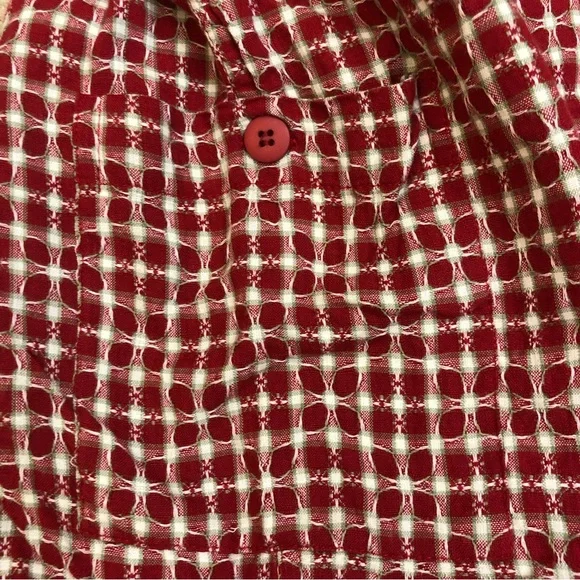 Vintage 90s Northern Reflections Pull On Gingham Flower Print Shorts M - Picture 7 of 10